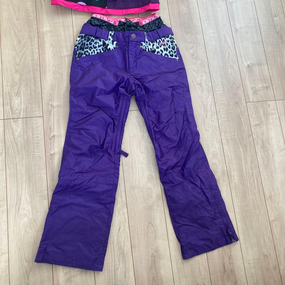 カラフルドット柄スノーボードウェア（女性用）