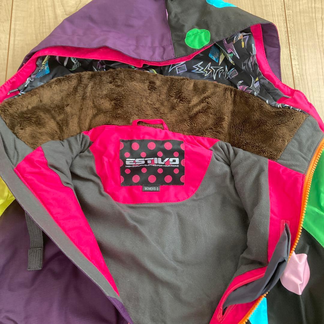 カラフルドット柄スノーボードウェア（女性用）