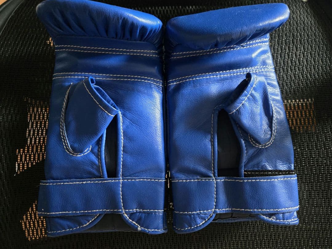 ぎ*中様 (新品未使用)Winning パンチンググローブ 青 刺繍入り