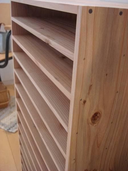 ★送料無料★サイズ変更可能★A3木製14段書類棚/無垢材★ナチュラルオーダー可能