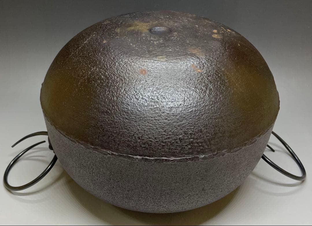 人間国宝　高橋敬典　真形釜　釜釻　共箱　T591