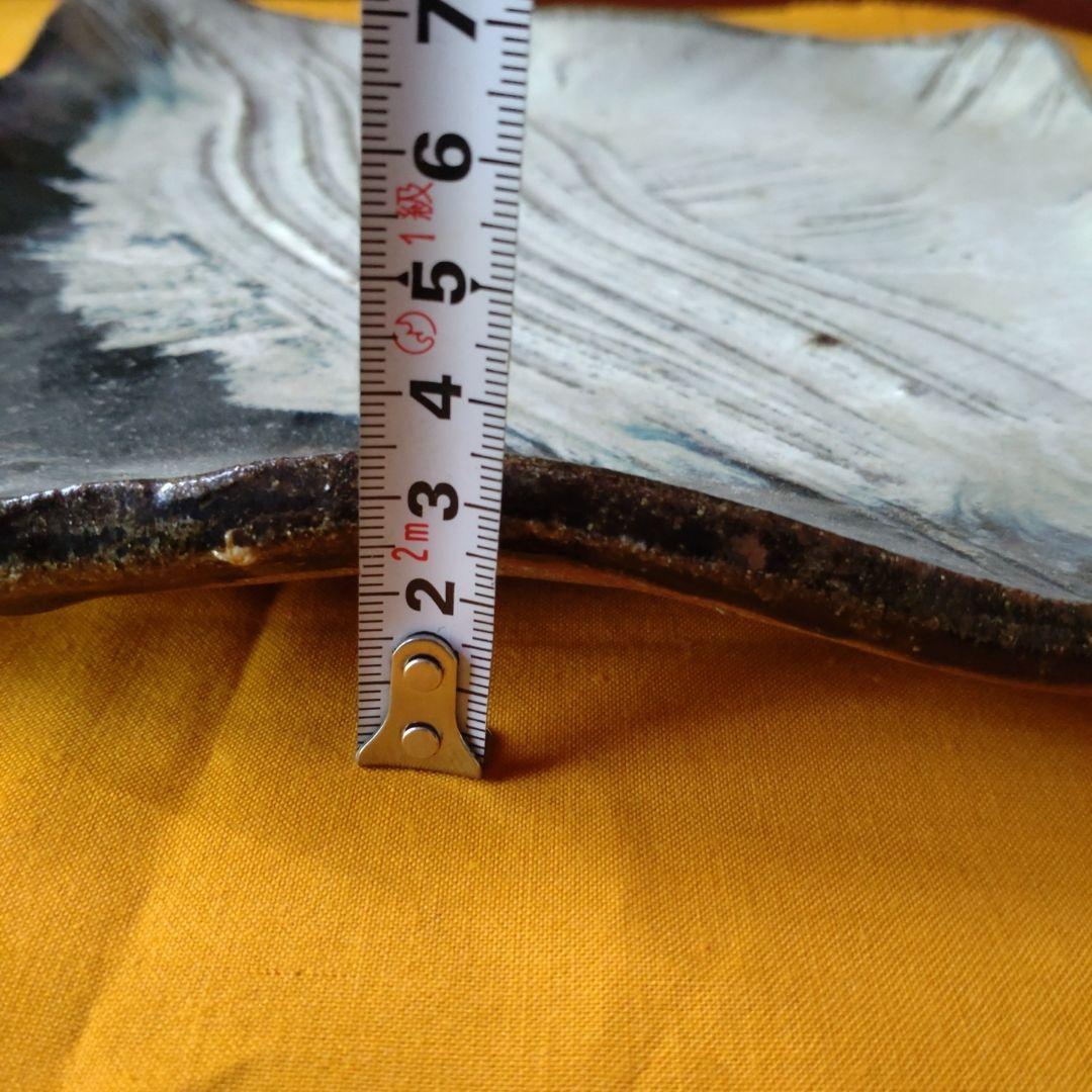 『朝鮮唐津四方皿』鏡山窯　井上東也　茶道具