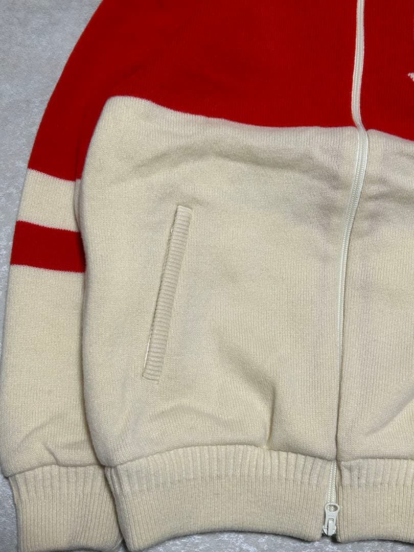 未使用級 パーリーゲイツ　ジップアップセーター ウール混 メンズ サイズ 5