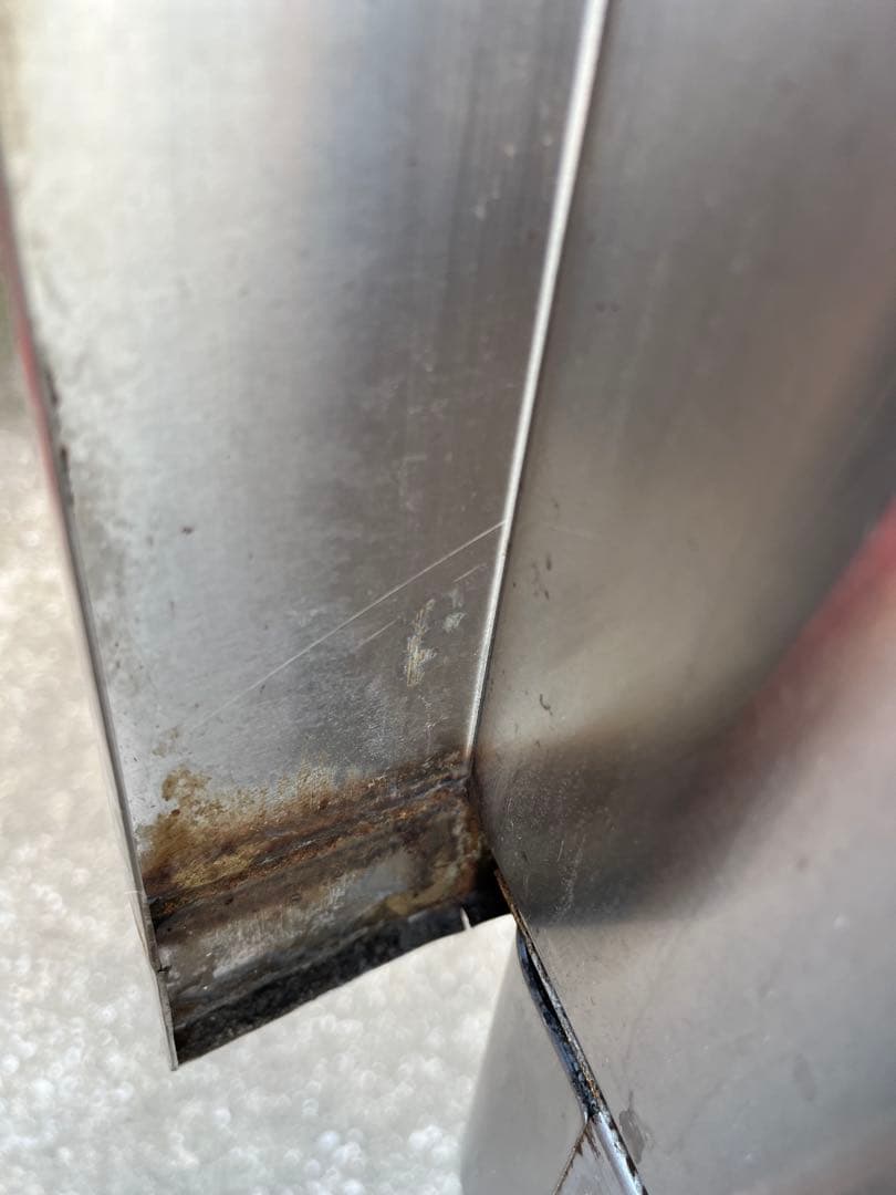 【送料込み】【⚠️注意点有り】ステンレス製コンロ台 作業台 調理台 背面パネル付き