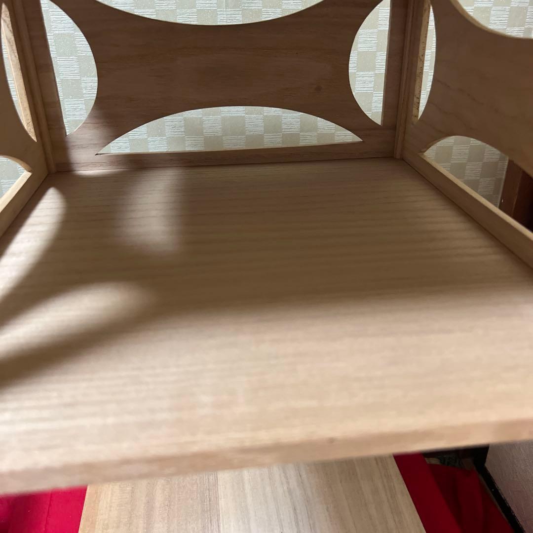 未使用超美品　惺斎好 桐木地 糸巻透二重棚 表千家 茶道具