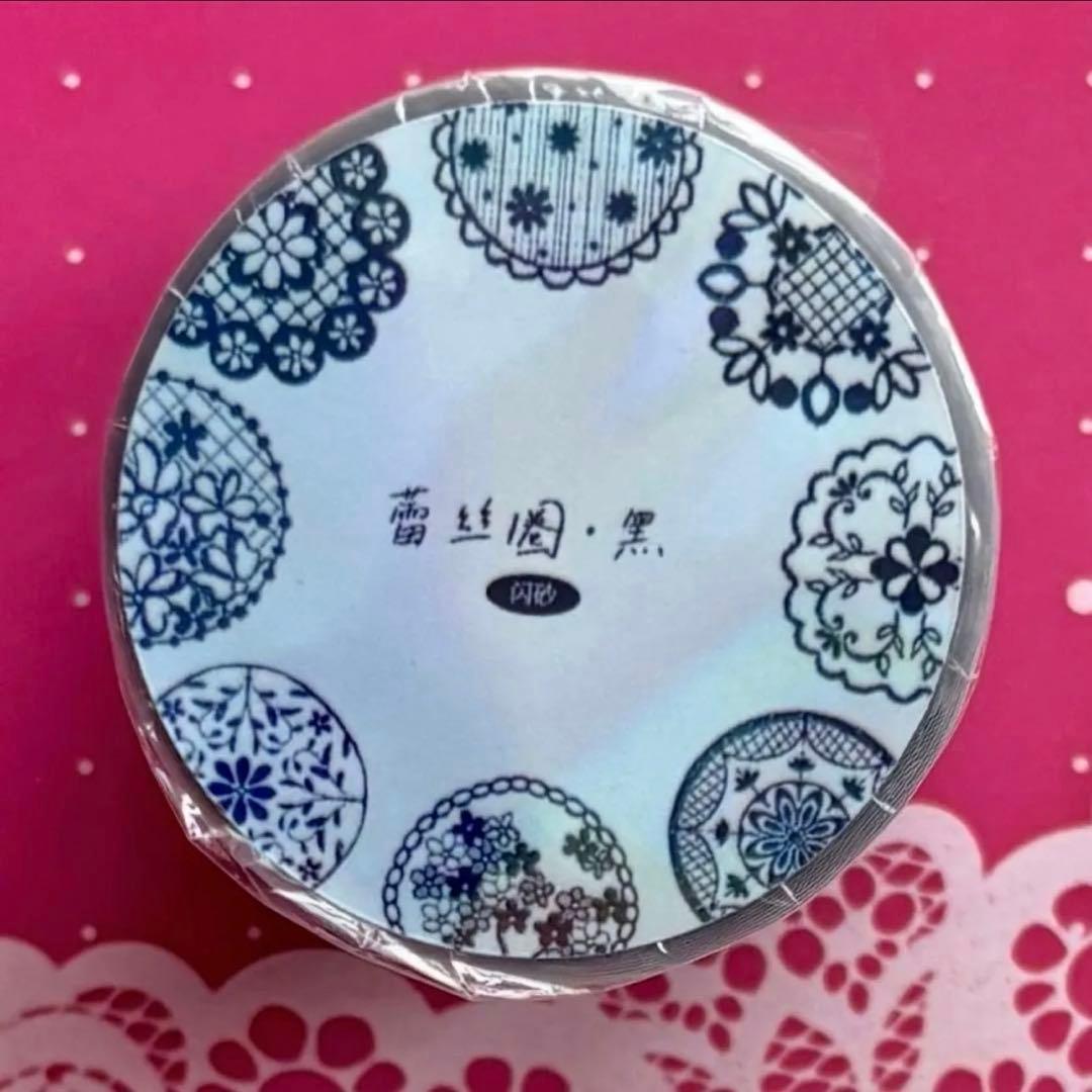 PET 蕾丝圈-黑 ダイカット 4.5cm×5.25m　海外マステ レース