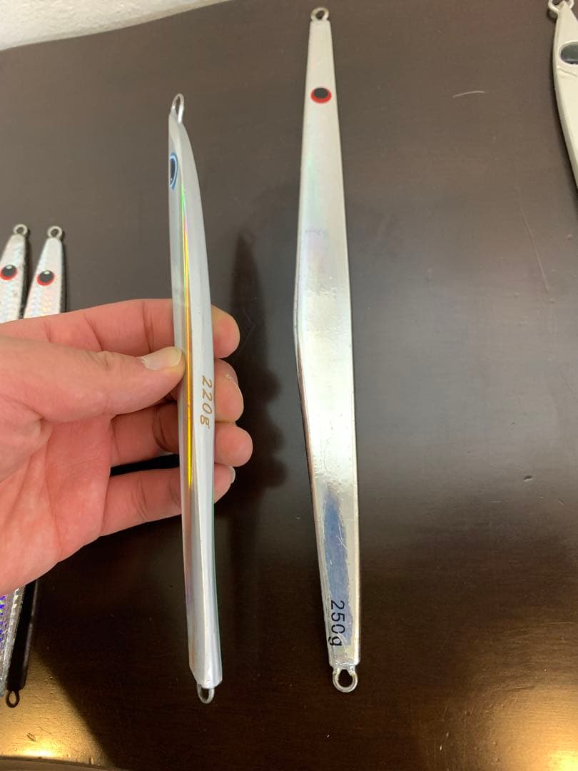 ジギング　明石　シルバー　ジグ　タチパターン　ロングジグ　青物　新品　中古