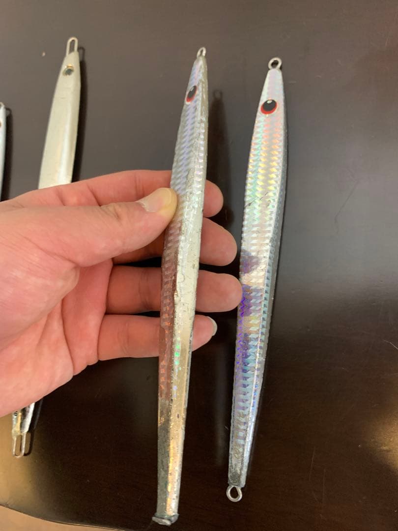 ジギング　明石　シルバー　ジグ　タチパターン　ロングジグ　青物　新品　中古