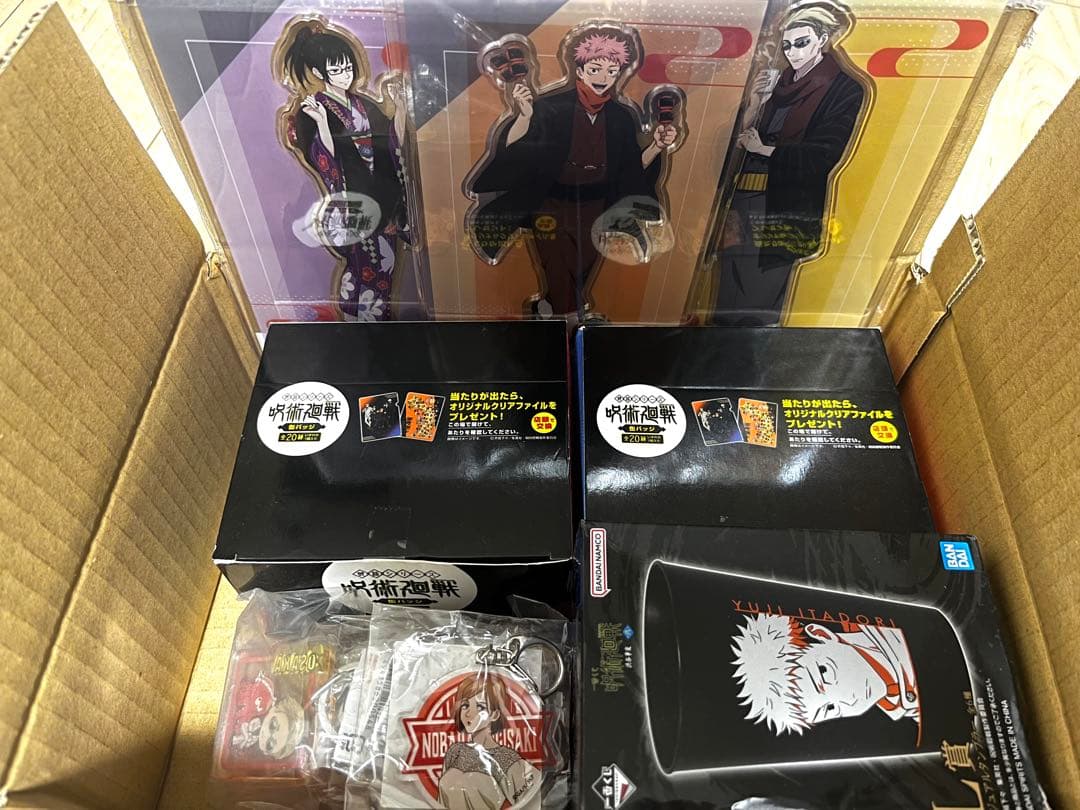 呪術廻戦グッズまとめ売り◇人気キャラ60点セット！五条虎杖伏黒・缶バッチ等