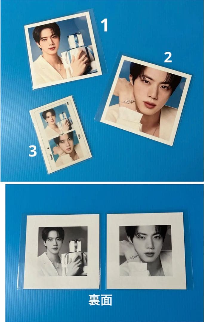 BTS JIN ロングステッカー•両面ホログラムフォトカード•ステッカー