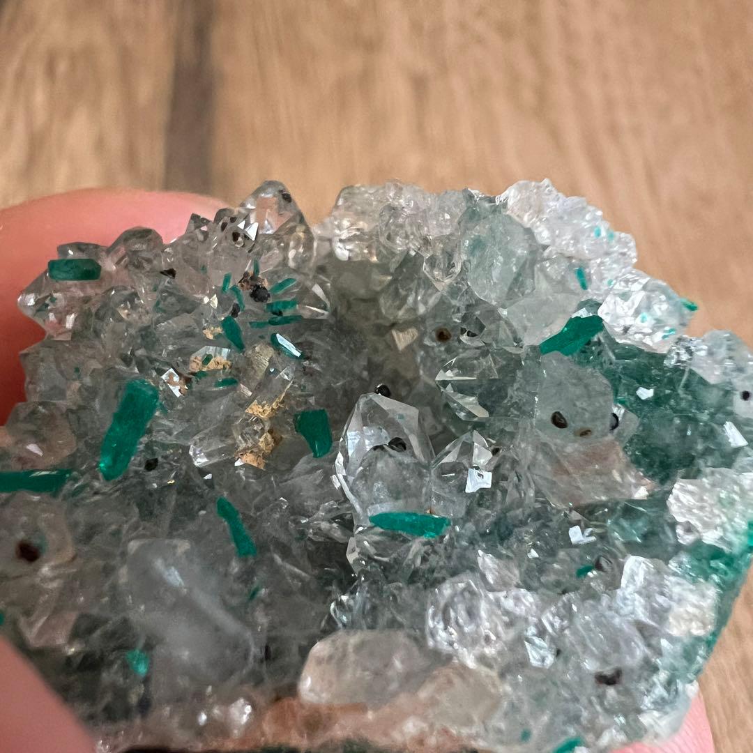 ダイオプテーズ 水晶 A1 共生 鉱物 標本 原石