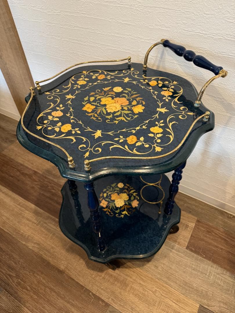 アンティーク風 ワインカート キッチンワゴン