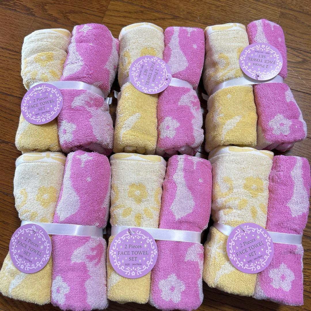 【12点　24枚セット】【まとめ売り】　ディズニーストア　フェイスタオル