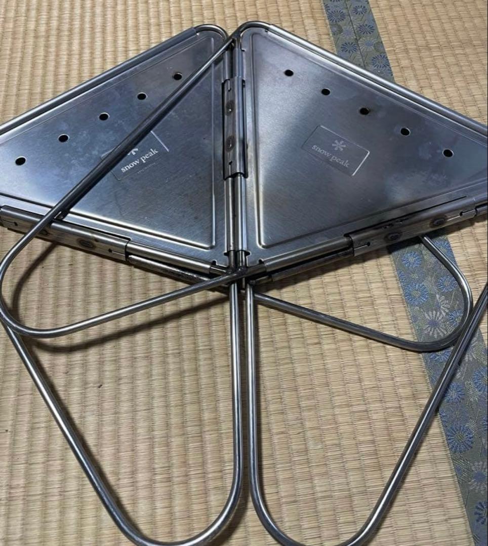 【良品】スノーピーク　焚き火台セット　黒皮鉄板