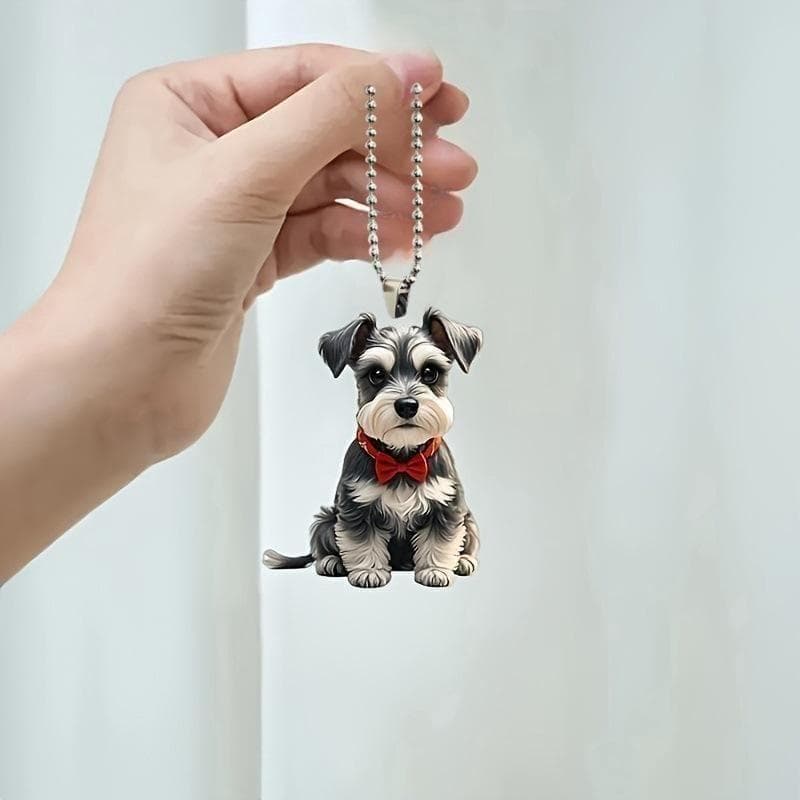 ミニチュアシュナウザー アクリルキーホルダー キーチャーム バッグチャーム　E
