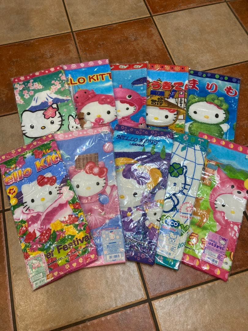 ハローキティハンドタオル愛知万博限定 地域限定品他10枚セット