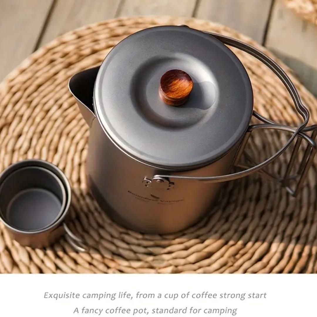 定価10000円　チタン製　ケトル　焚き火　コーヒーポット　チタン　クッカー