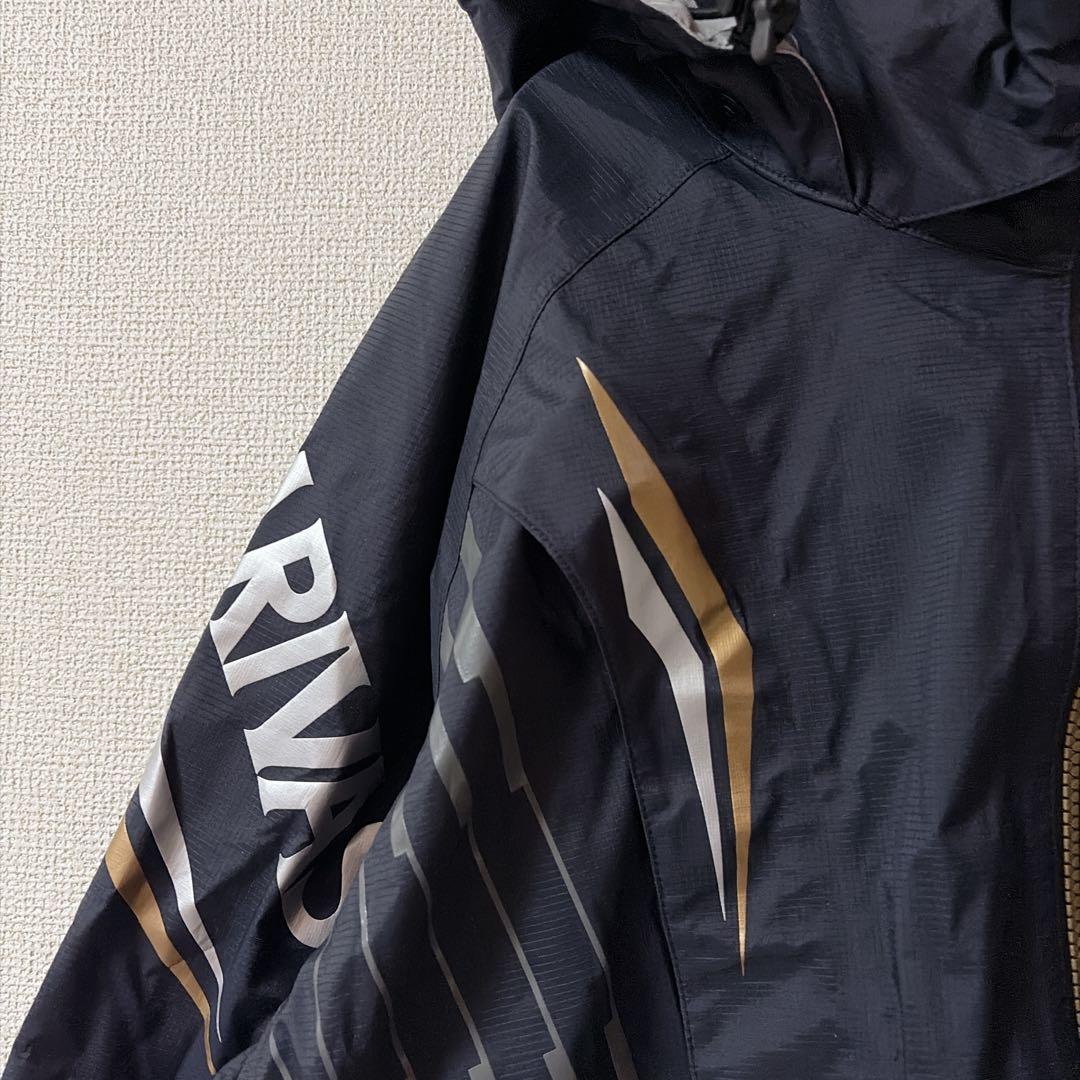 【VARIVAS 】バリバス　ドライアーマー　フード付きレインウェア　釣具　黒M