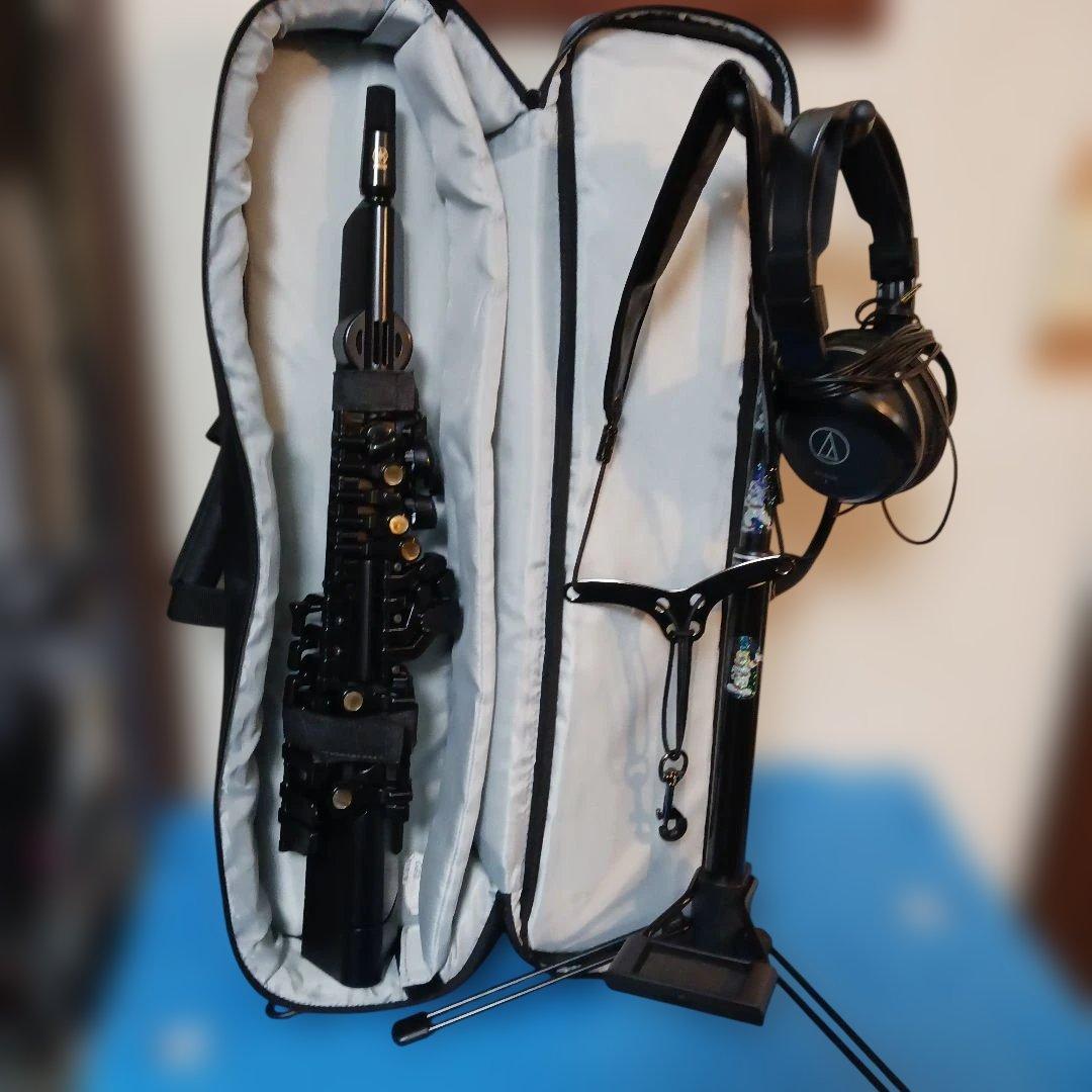 YAMAHA YDS-120電子サックスホン本体,スタンド,ヘッドホン他