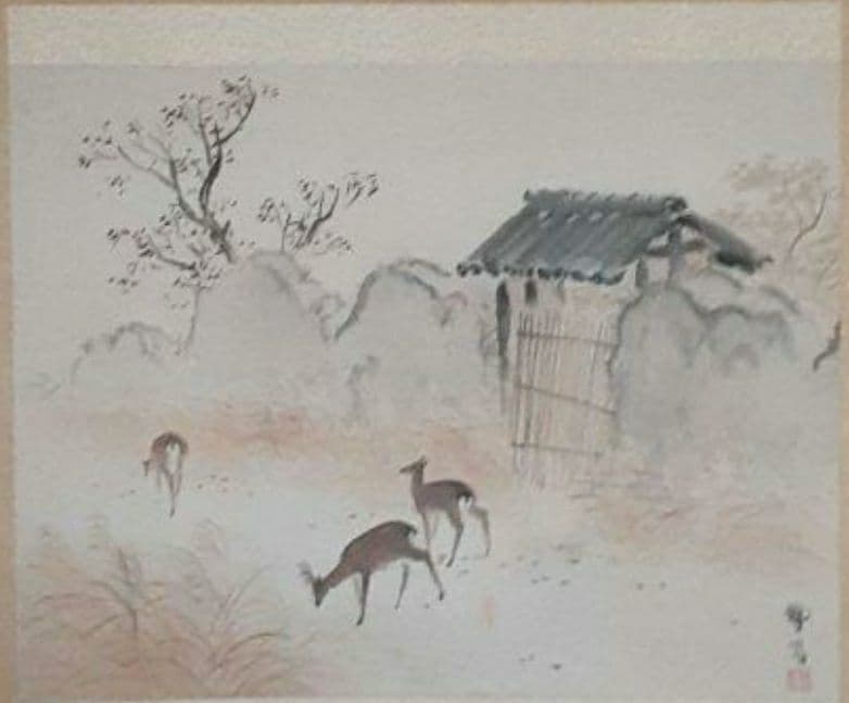 掛け軸/鹿3頭
