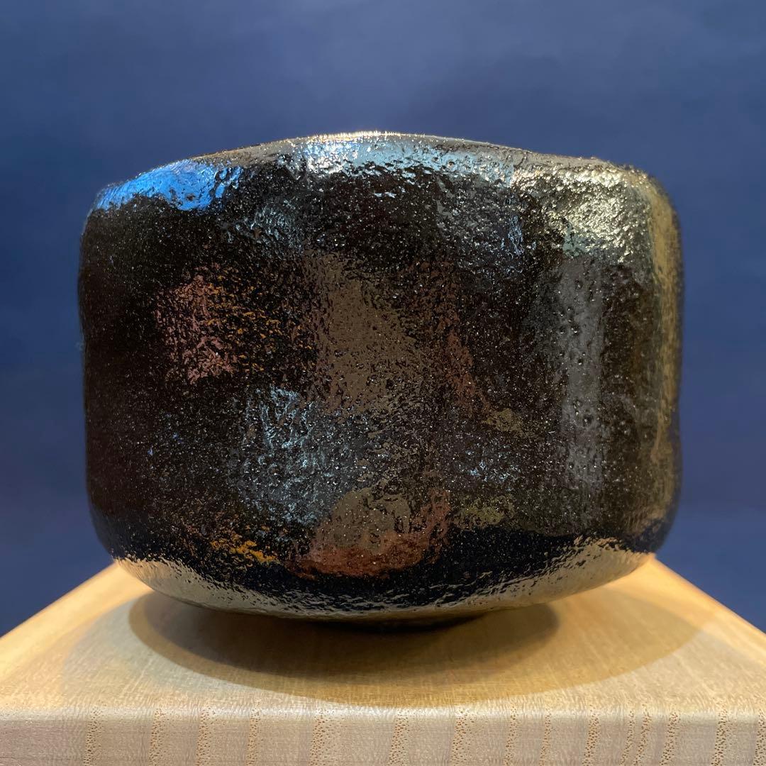 人気の女性作家【檜垣 青子】の作品『黒茶碗』共箱　※未使用品の様な状態