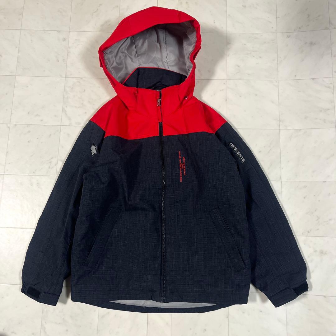 デサント スキーウエア 150 140 キッズ スノーウェア 男の子 赤 黒