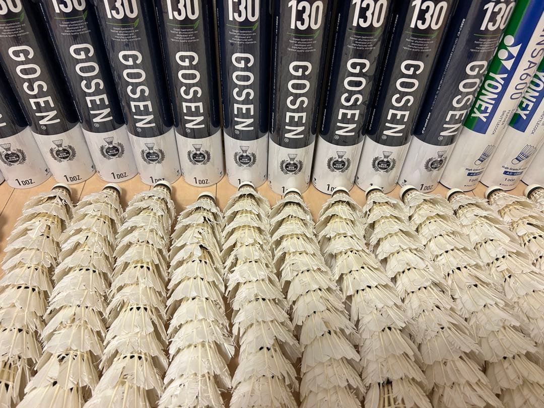 バドミントン中古シャトル　ヨネックス　ゴーセン他　240球