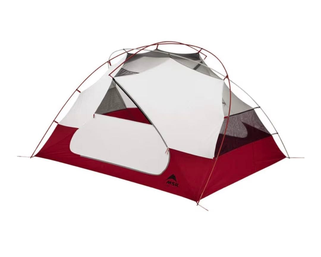 MSR ドーム型テント 3人用 ホワイト/レッド