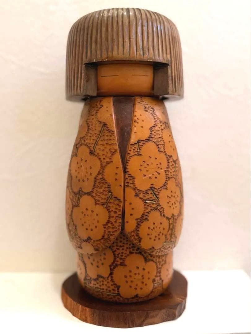 希少 総理大臣賞受賞作家 大谷良夫 作 「春を待つ」創作こけし 高さ約24cm