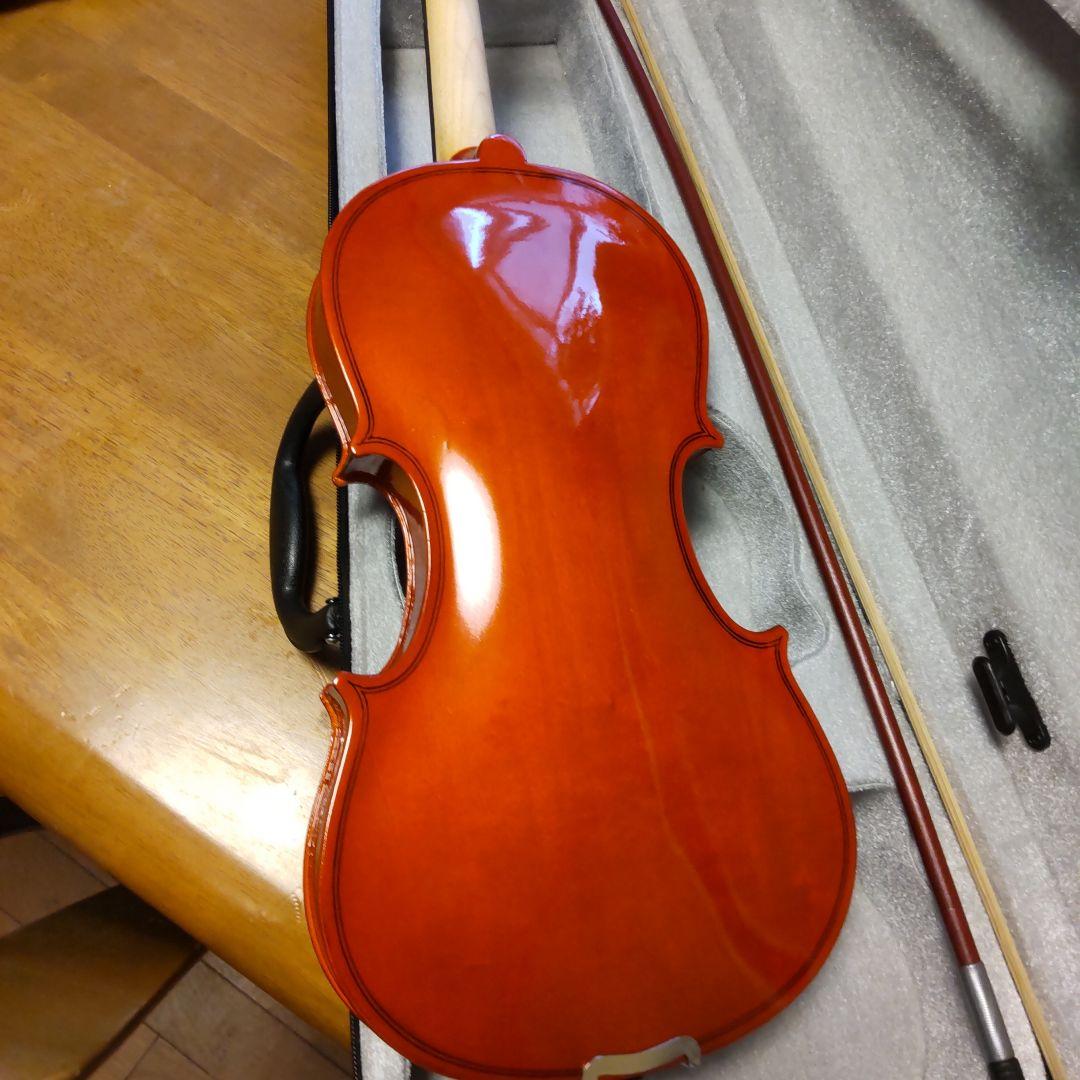 新品！格安！オレンジ 4/4バイオリンAV-10本体 弓 ハードケース、弦、付き