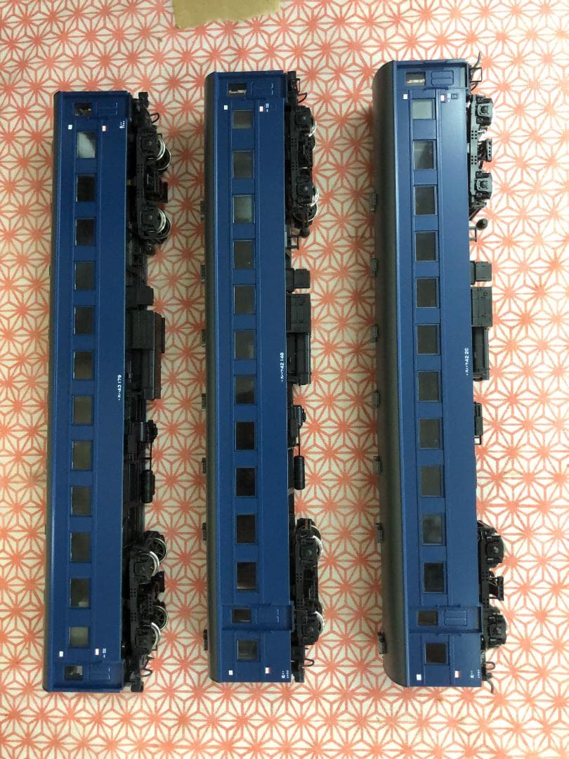 カトー　HO　スハ43 １両 ＋ スハフ42 ２両（すべてブルー）