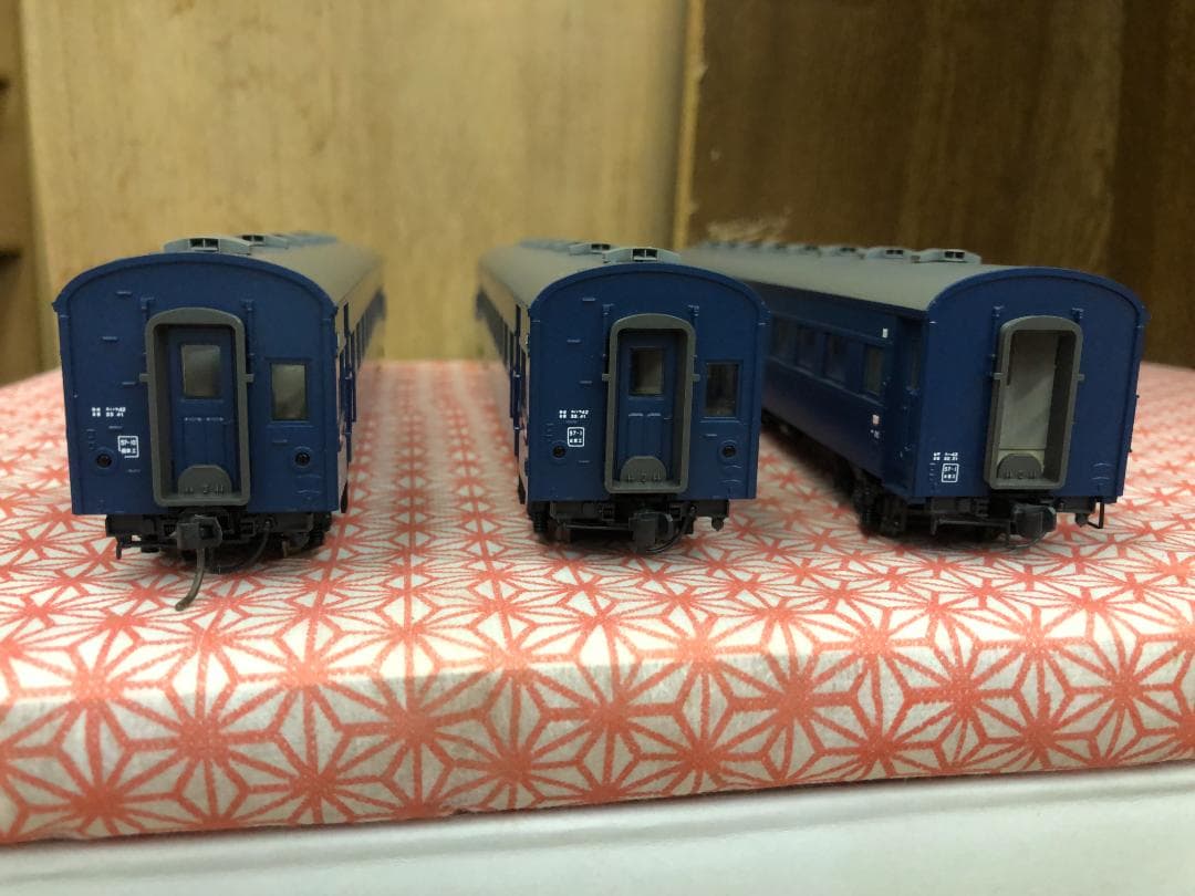 カトー　HO　スハ43 １両 ＋ スハフ42 ２両（すべてブルー）