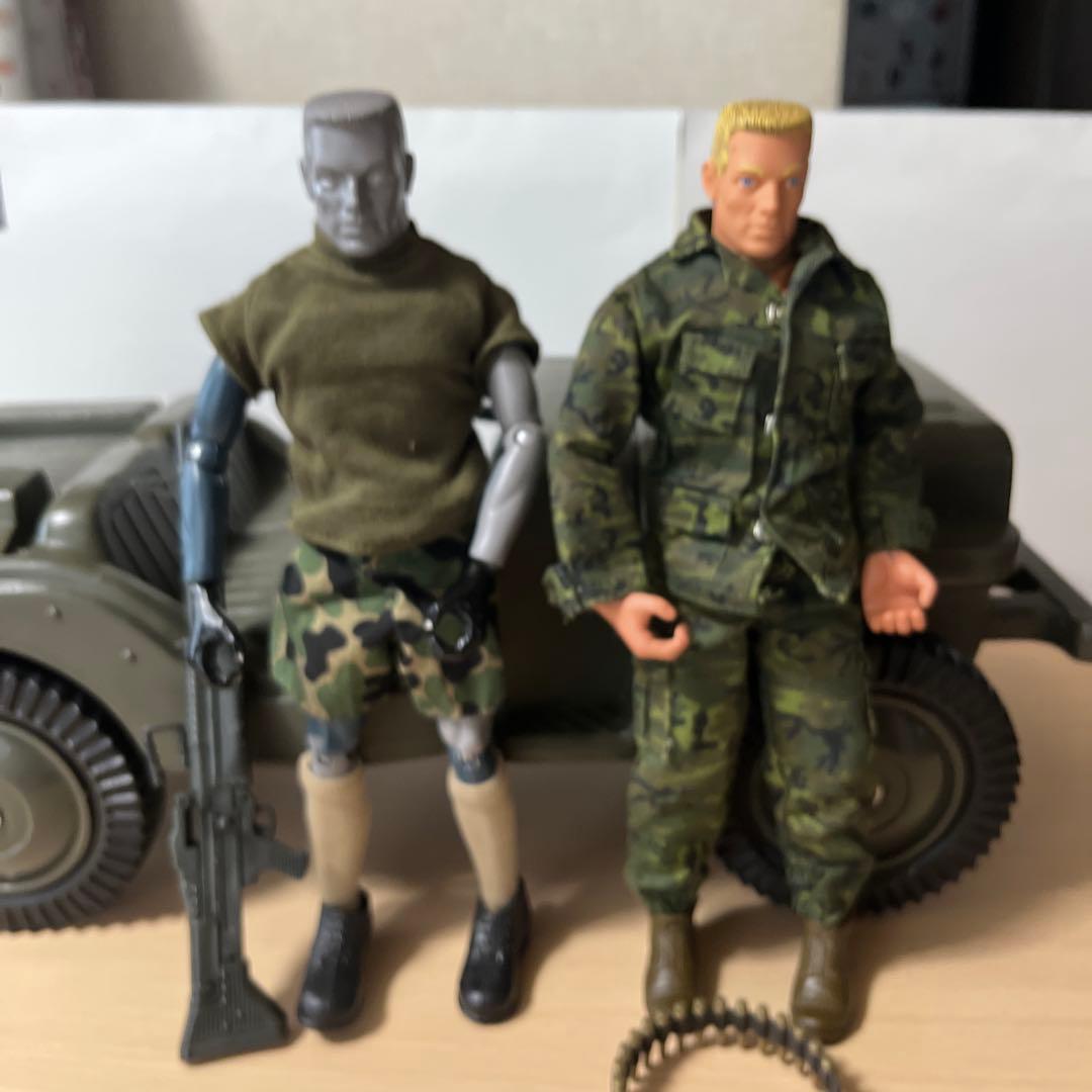 GI.joe コンバットジープ　1970年代 サイズ　1/6 人形2体付き