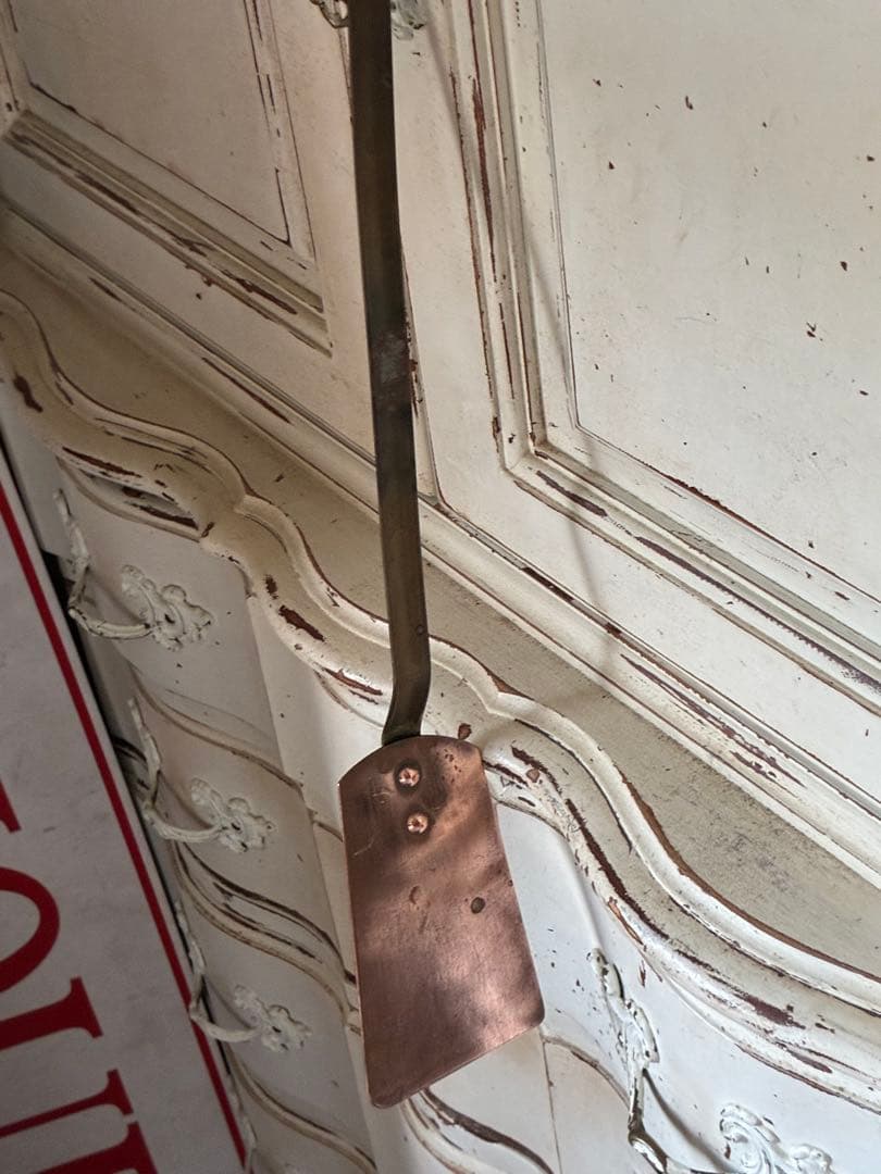 フランス　アンティーク　銅製 レードル ５本　壁掛け　ラック　プロ用　コッパー