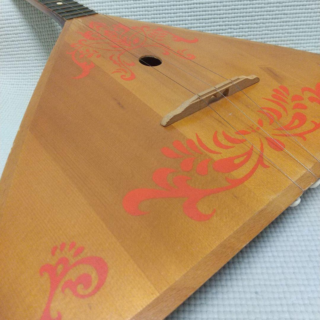 音がよく響く♪ロシア民族楽器『バラライカ』美しい木目と艶♪アンティーク