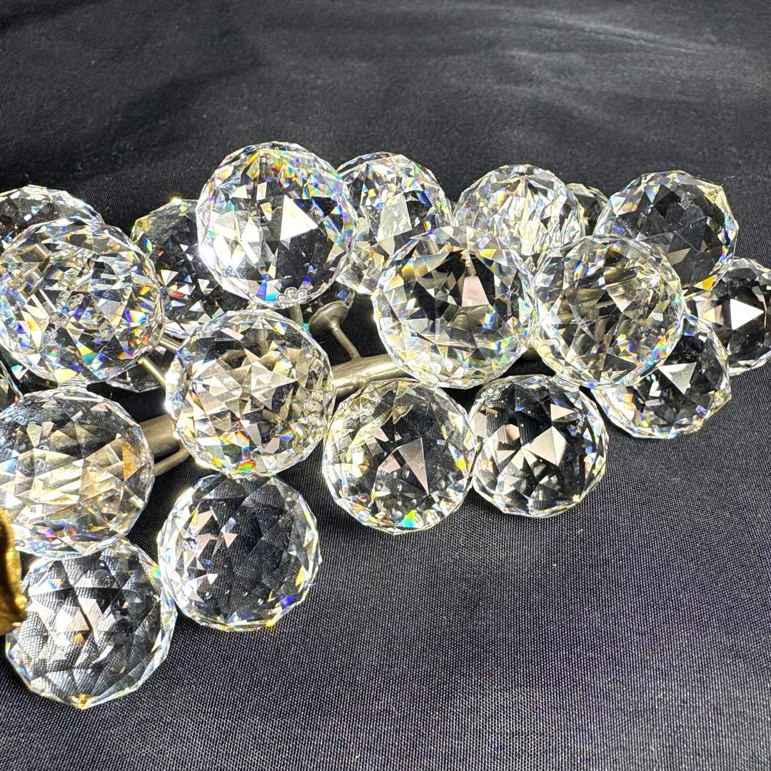 【希少】一房のブドウ▫️スワロフスキー 旧ロゴ刻印 ヴィンテージ 廃盤 16cm