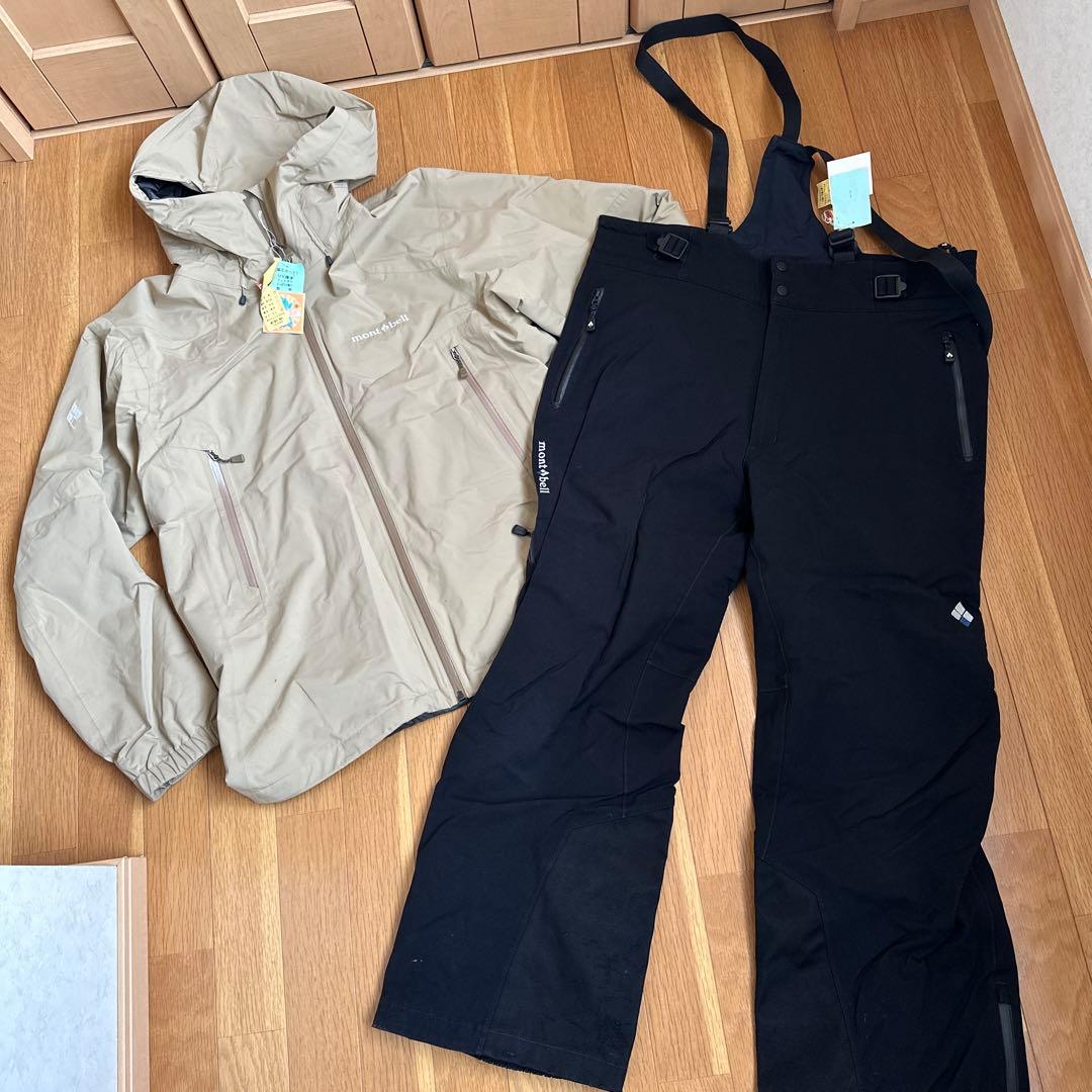 モンベル　パウダーステップパーカ　ドライテックインシュレーテッドビブ