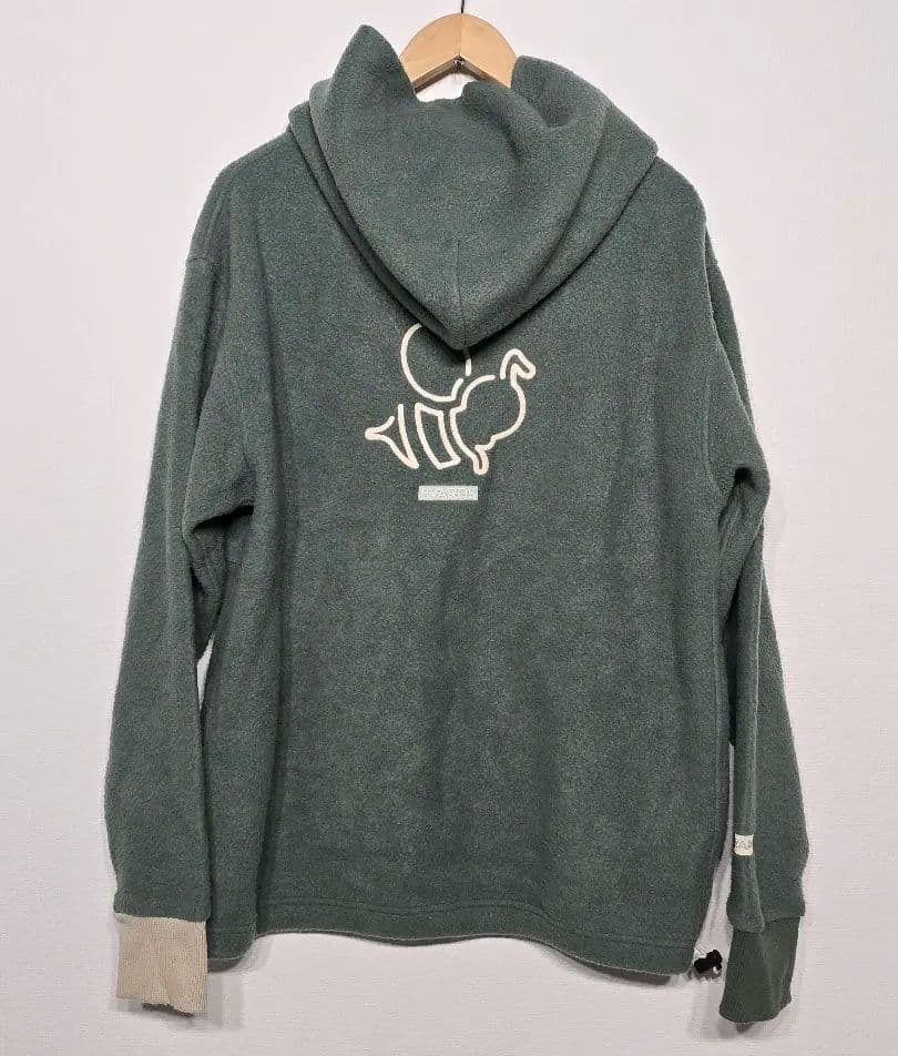 即完売品 8YARDS ハチヤーズ ボアフリース フーディ L 緑 パーカー