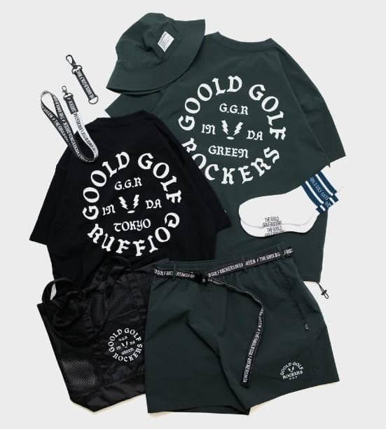 【限定】ゴールドゴルフロッカーズ 上下セットアップ＆ソックス カーキ XL