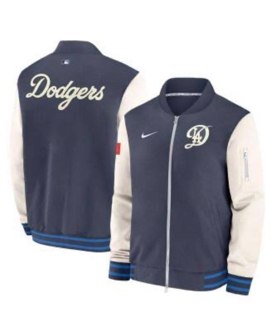 Nike MLB LAドジャース　シティコネクト　ブルゾン　スタジャン　Mサイズ