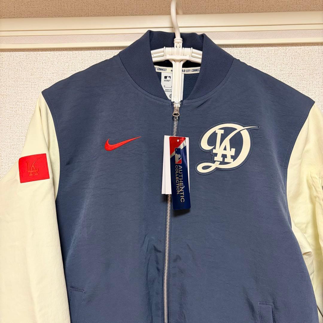 Nike MLB LAドジャース　シティコネクト　ブルゾン　スタジャン　Mサイズ