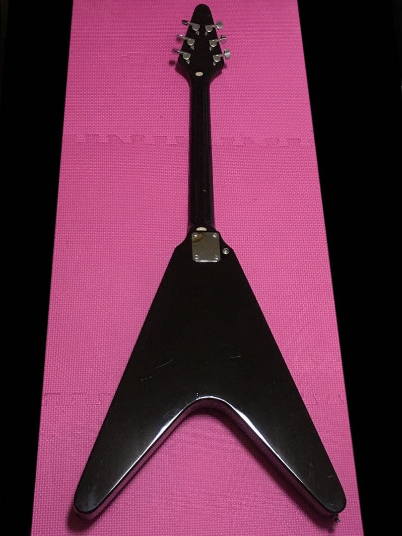 エレキギター フライングV 楽器 Photogenic flying V 黒白