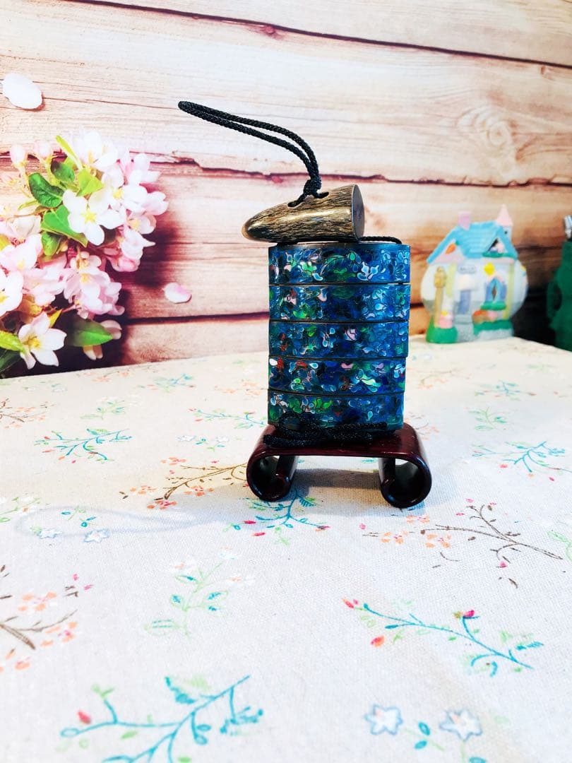 七宝焼 印籠　小物入　根付け