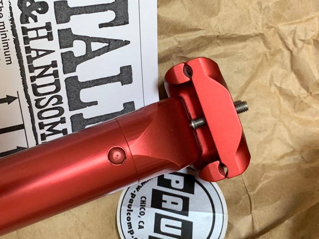 希少！paul シートポスト 27.2mm red！