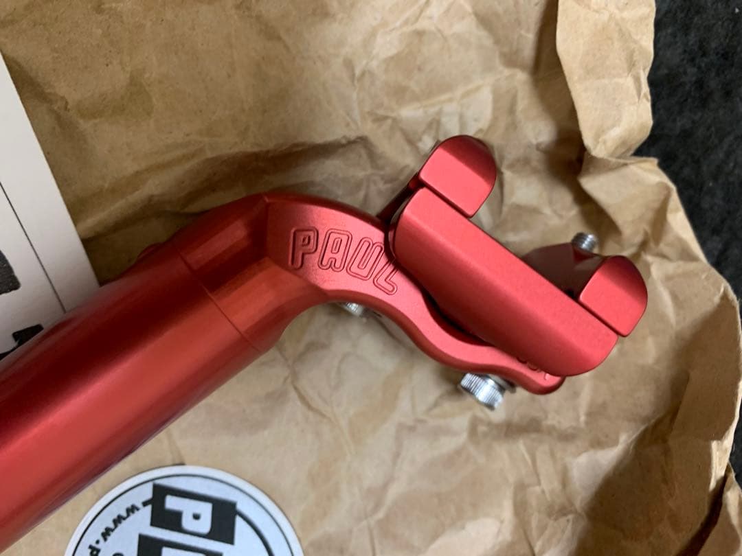 希少！paul シートポスト 27.2mm red！