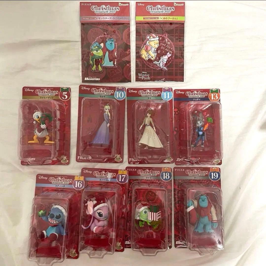 Happyくじ　ディズニー　クリスマスオーナメント 2025 10点まとめ売り