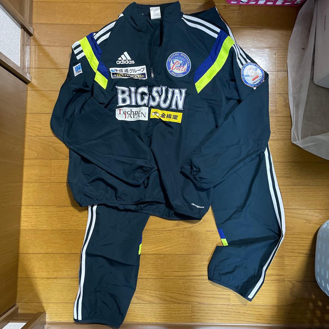 【支給品】adidas ネイビー　岡山湯郷Belle ピステ上下　Mサイズ