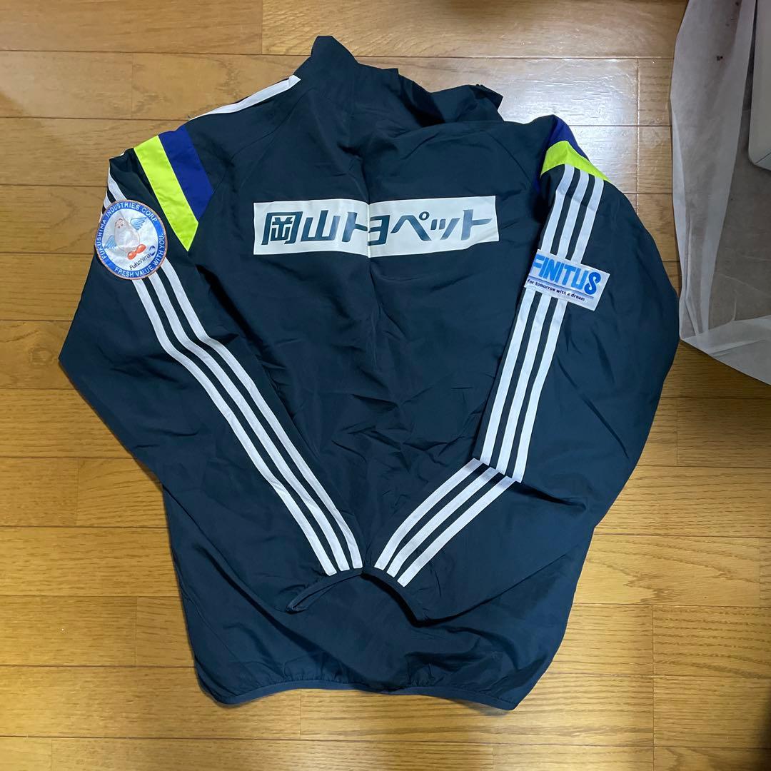【支給品】adidas ネイビー　岡山湯郷Belle ピステ上下　Mサイズ