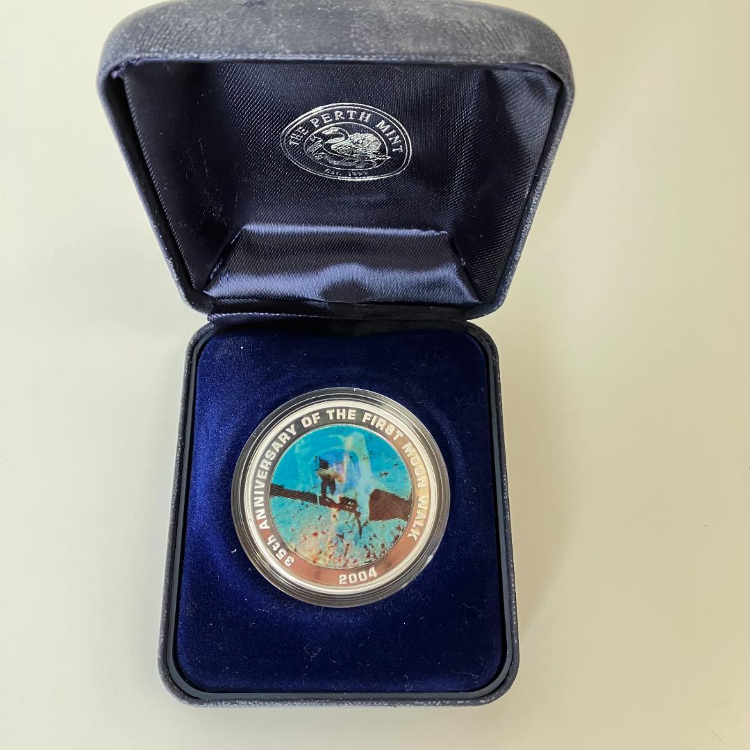 オーストラリア造幣局発行 人類初の月面歩行35周年記念　2004年