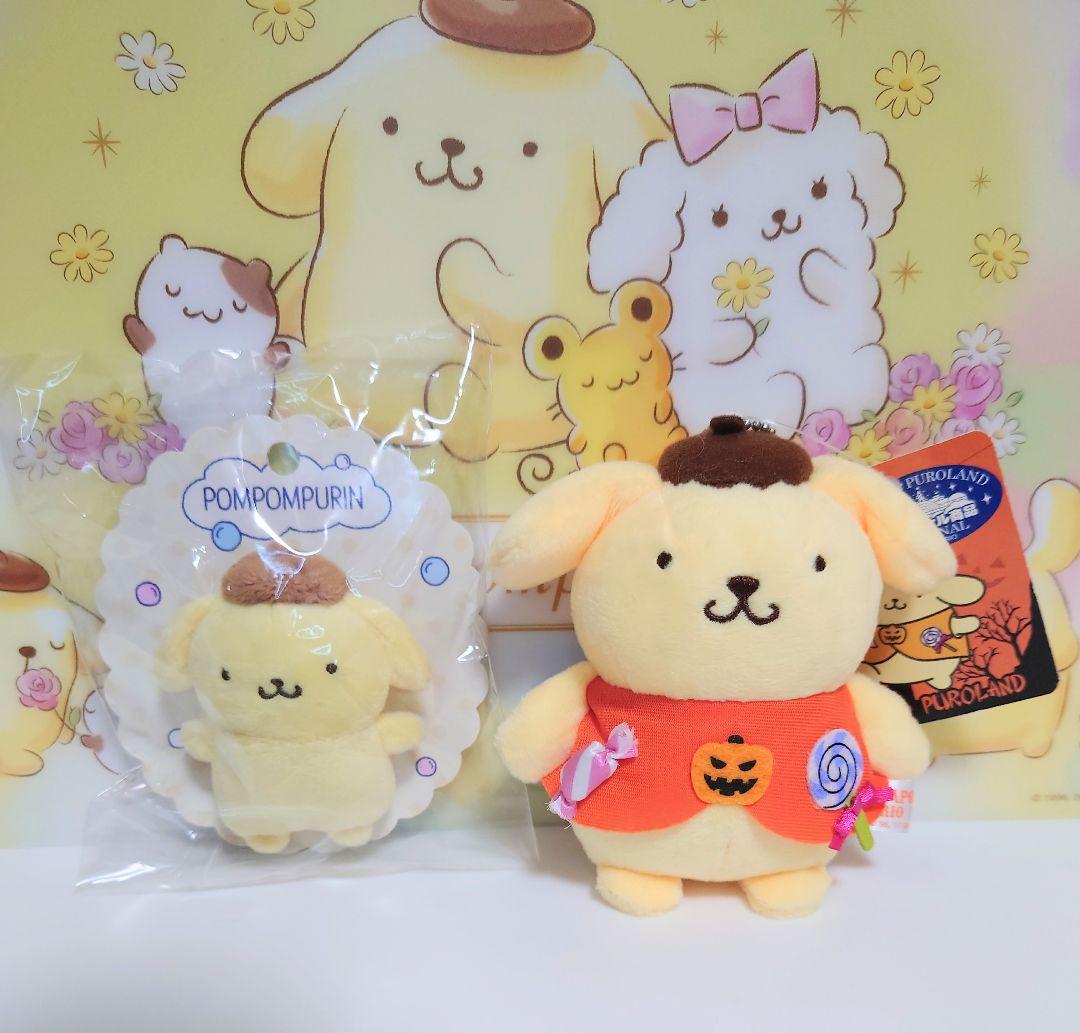 ポムポムプリン　ぬいぐるみ　マスコット　バッジ